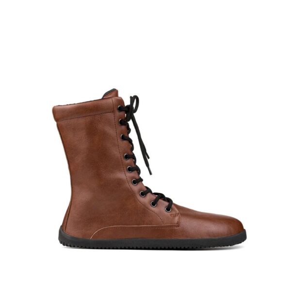 Ahinsa Barefoot Jaya Fall/Winter Zip-Up Boots brown bok zewnętrzny