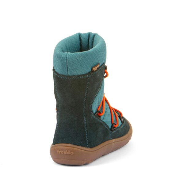 Froddo Barefoot Tex Track Wool petroleum - tył, zapięcie sznurowania