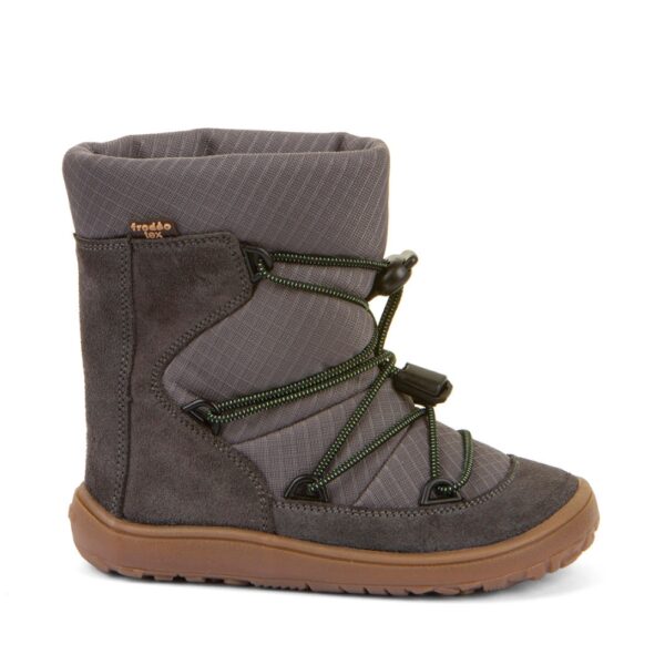 Froddo Barefoot Tex Track Wool grey2 - pojedynczy but, prawy bok z widoczną metką na cholewce