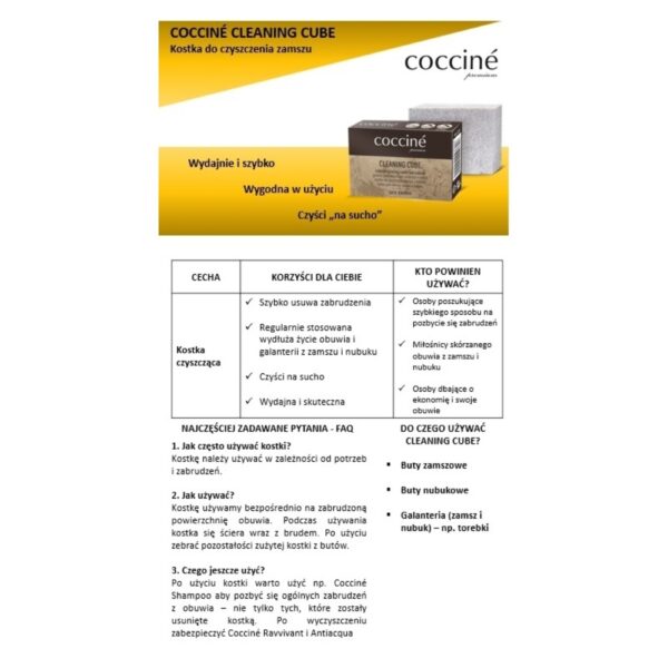 Coccine Kostka gumowa do zamszu i nubuku