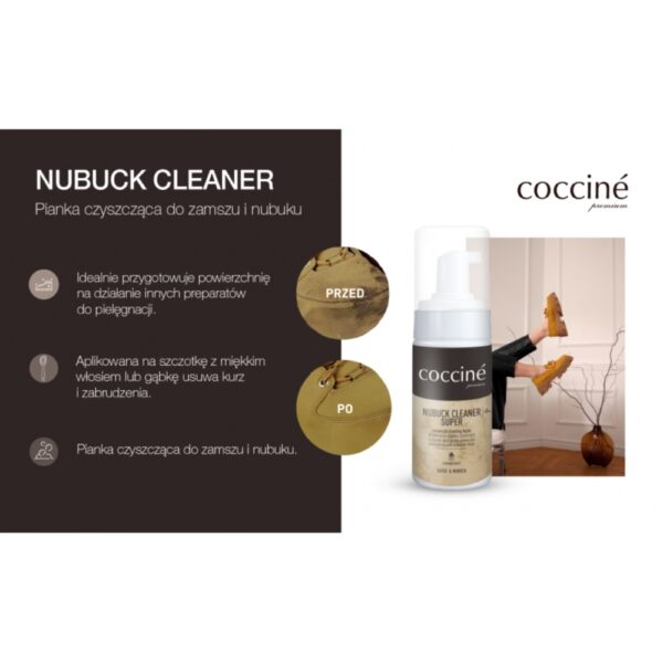 Coccine Nubuck Cleaner Super – Pianka czyszcząca do zamszu i nubuku