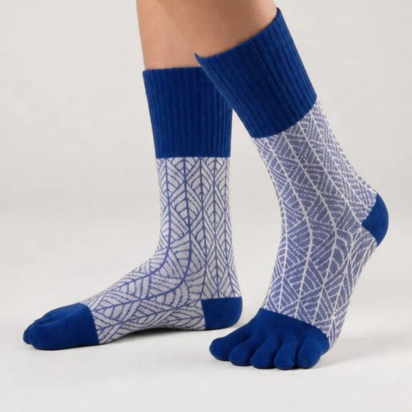 Skarpetki Knitido Gemini Merino blue ivory - na stopie