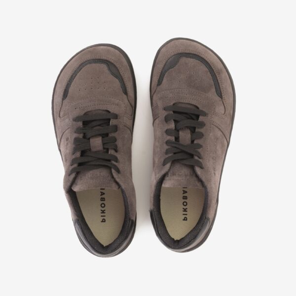 Pikobare Barefoot Bronx grey - para butów z góry, luźne sznurówki i wkładki widoczne