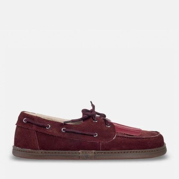 Magical Shoes Galeon burgundy - pojedynczy but, widok z boku, frędzla widoczna przy sznurowaniu