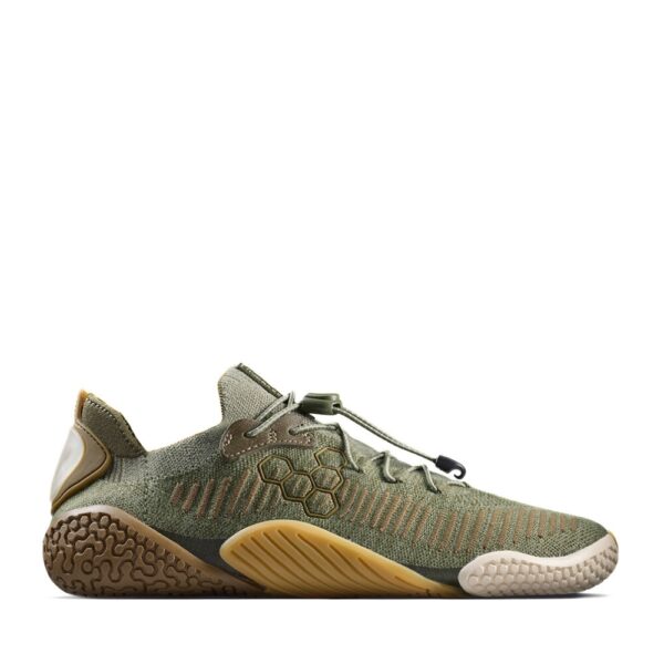 Buty barefoot Vivobarefoot Motus Flex Natural Mens moss - pojedynczy but z boku, widoczna pętelka przy pięcie