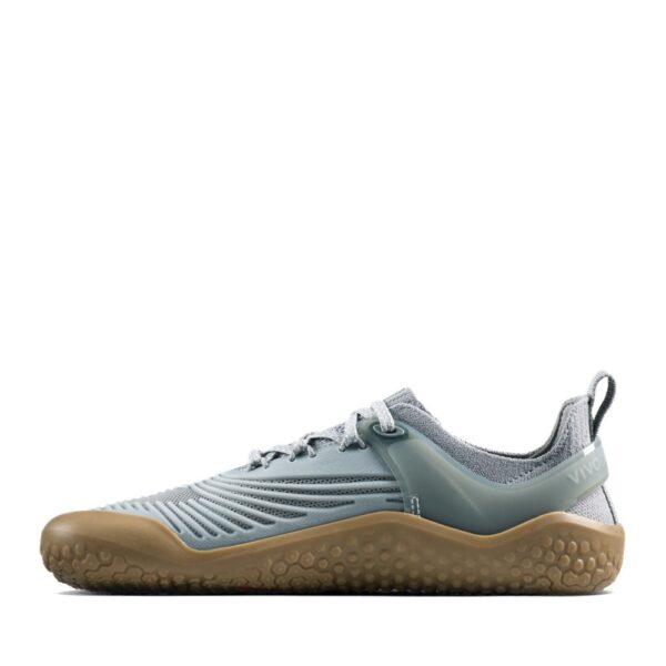 Vivobarefoot Motus Strength II Womens storm cloud - but widziany z boku czubek w lewo
