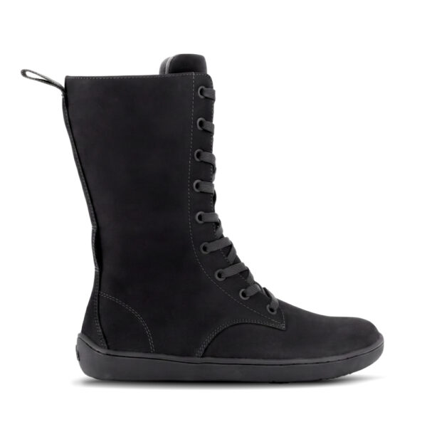 Buty barefoot Be Lenka Evon Black - but w profilu, sznurowanie i podeszwa z boku