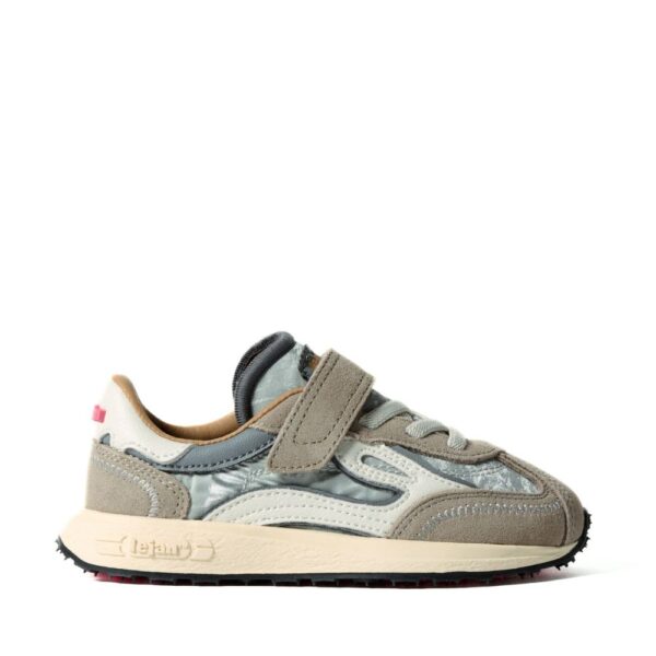 Buty barefoot Lejan Melrose Kids silver - pojedynczy but widziany z drugiego boku, cała cholewka widoczna