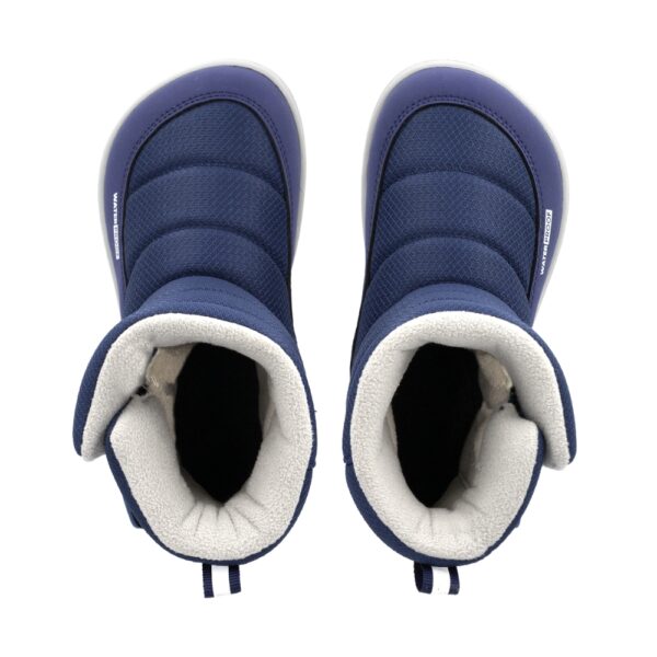 Be Lenka Ailo Kids dark blue - para butów z góry, otwarte cholewki z futrzanym obszyciem