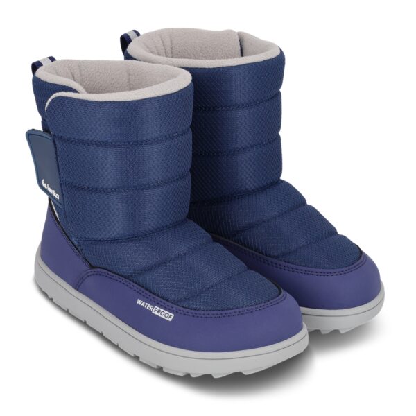Be Lenka Ailo Kids dark blue - para butów pod kątem, widoczny uchwyt na pięcie, białe tło
