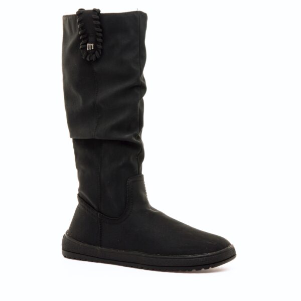 MTNG Free Aria Knee High Women Black - but z boku, marszczona cholewka i płaska podeszwa widoczne