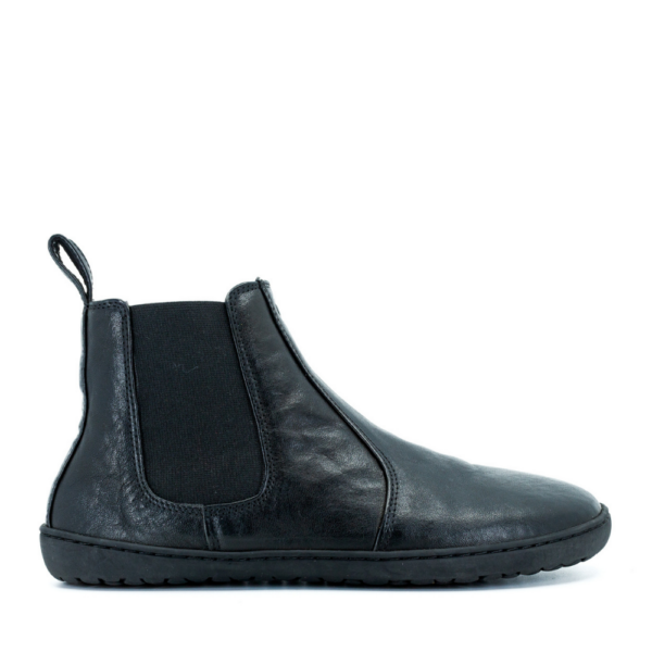 Buty barefoot Mukishoes Chelsea Leather Black - bok prawy