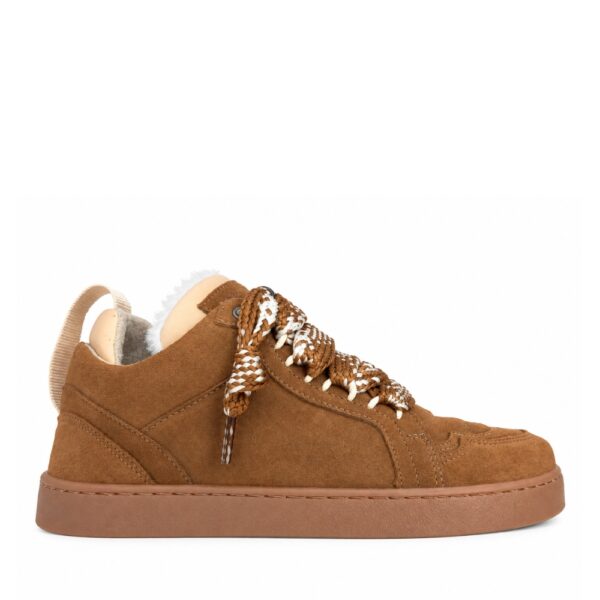 Buty barefoot Pikobare Barefoot Boston camel - pojedynczy but z boku, widoczna podeszwa i sznurowanie